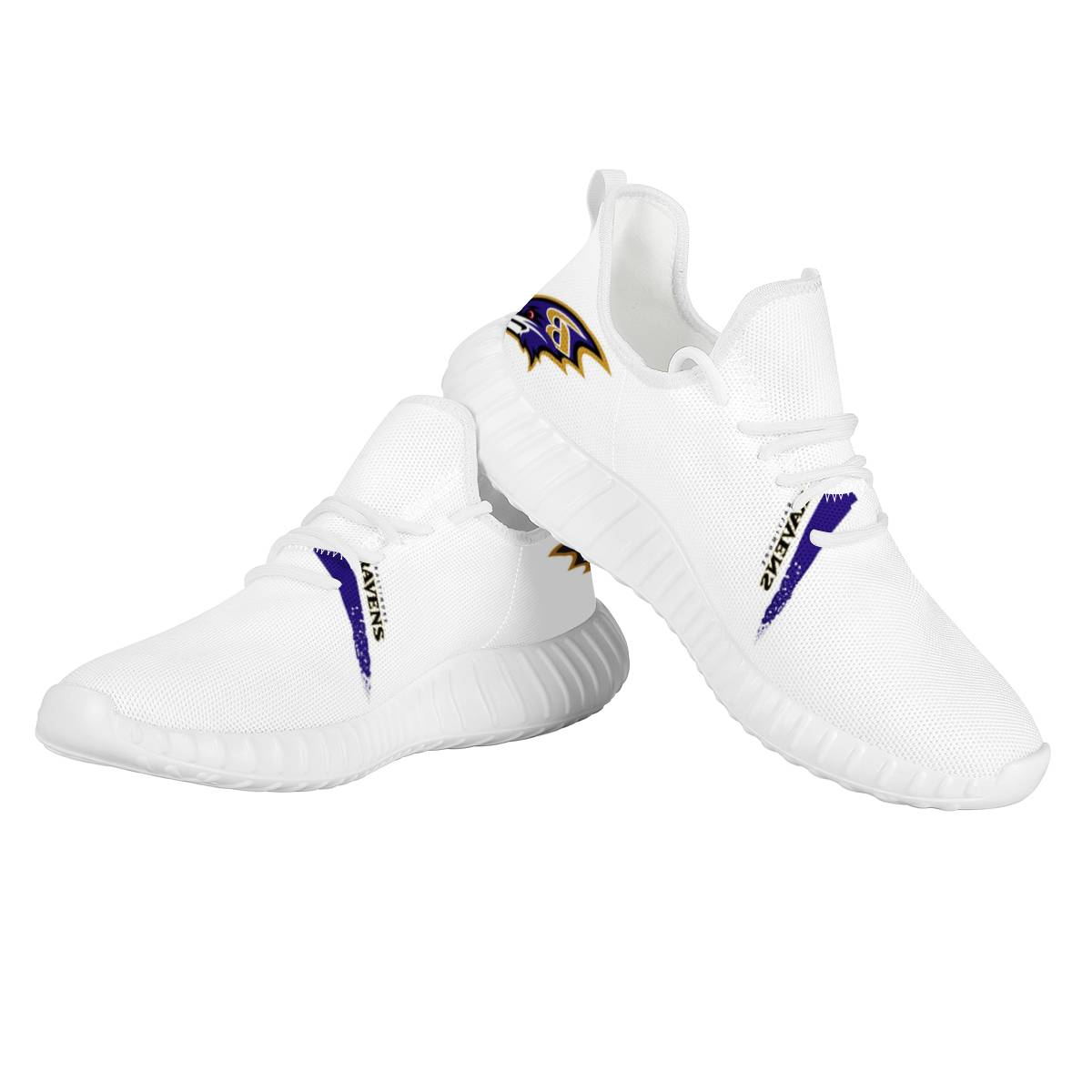 Women's Baltimore Ravens Mesh Knit Sneakers/Shoes 006